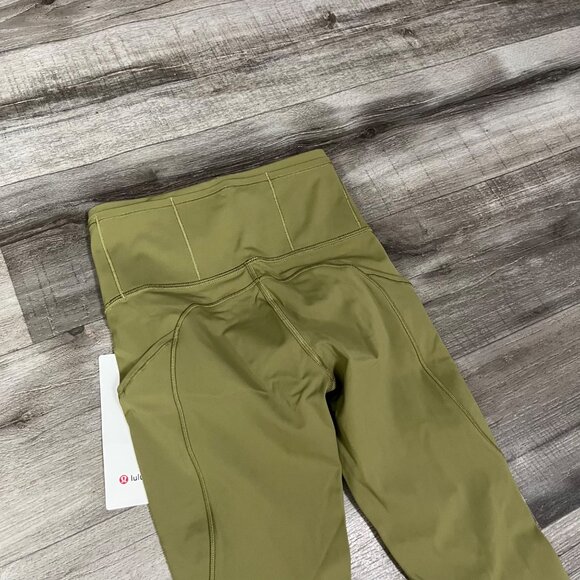 Lululemon Athletic Fast & Free HR Tight 25” Yoga Pants NWT Bronzed Green Size 2 - Picture 5 of 10